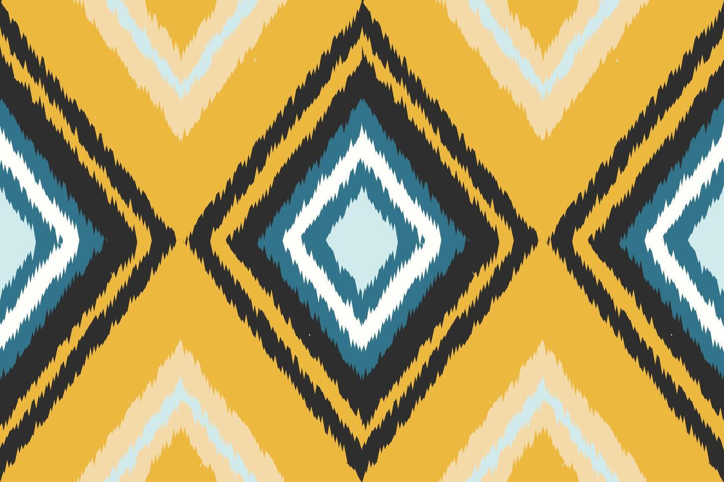 Ikat Damask Embroidery Background. Ikat Floral Geometric Ethnic Oriental Pattern Traditional. Ikat Aztec Style Abstract Design for Print Texture,fabric,saree,sari,carpet. vector