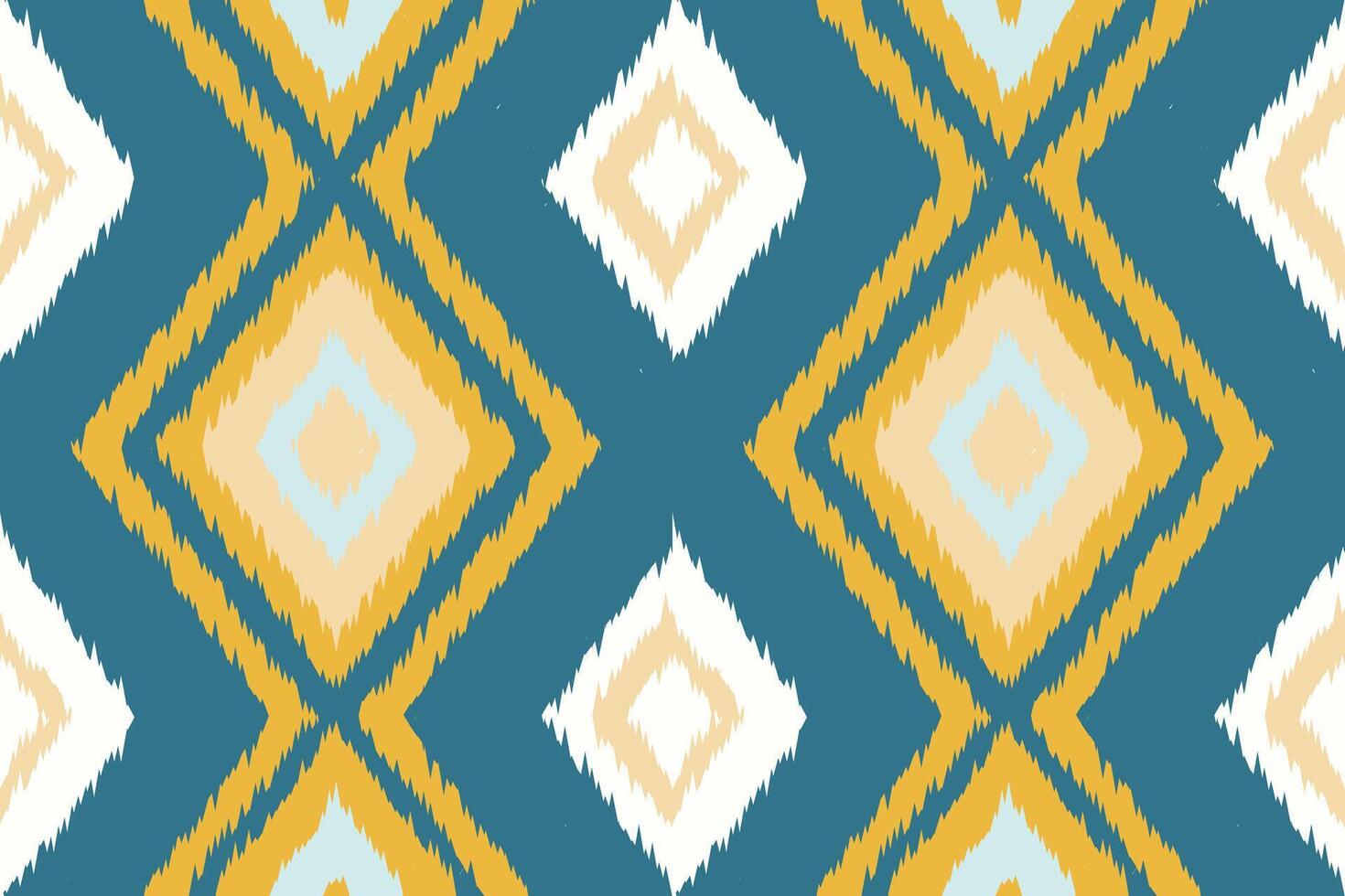 Ikat Damask Embroidery Background. Ikat Prints Geometric Ethnic Oriental Pattern Traditional. Ikat Aztec Style Abstract Design for Print Texture,fabric,saree,sari,carpet. vector
