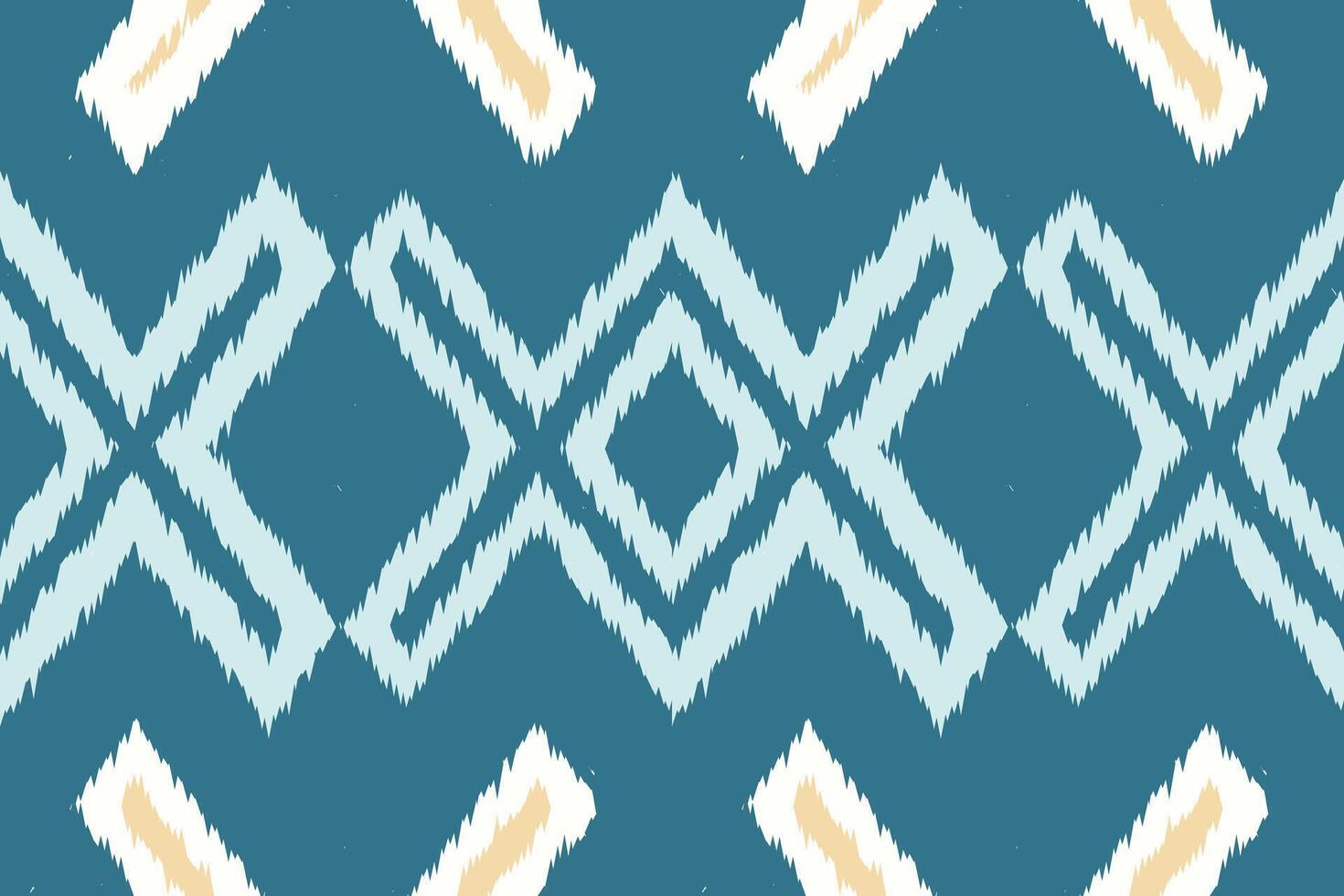 Ikat Damask Embroidery Background. Ikat Patterns Geometric Ethnic Oriental Pattern traditional.aztec Style Abstract illustration.design for Texture,fabric,clothing,wrapping,sarong. vector