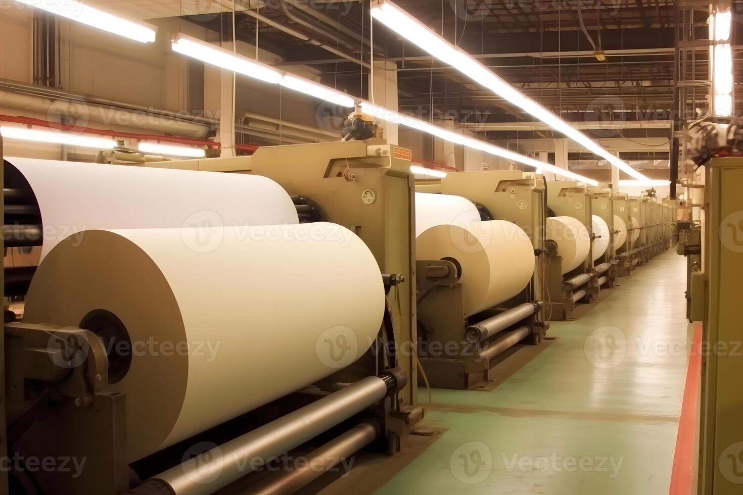 Large offset printing press or magazine running. Neural network photo