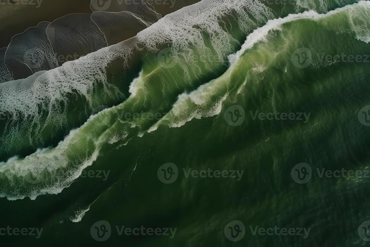 waves in the ocean. Neural network photo