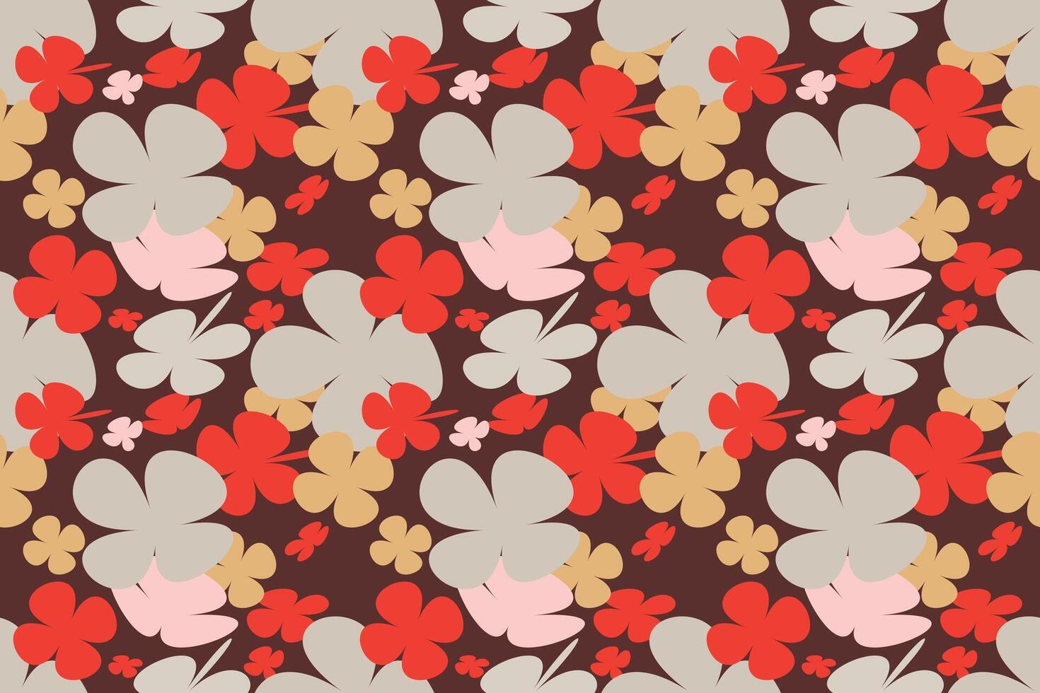 Seamless Abstract Floral Wallpaper Pattern With Simple Pretty, Little Floral Liberty Seamless Texture Background. Spring, Summer Romantic Blossom Flower Garden Seamless Pattern for Your Designs vector