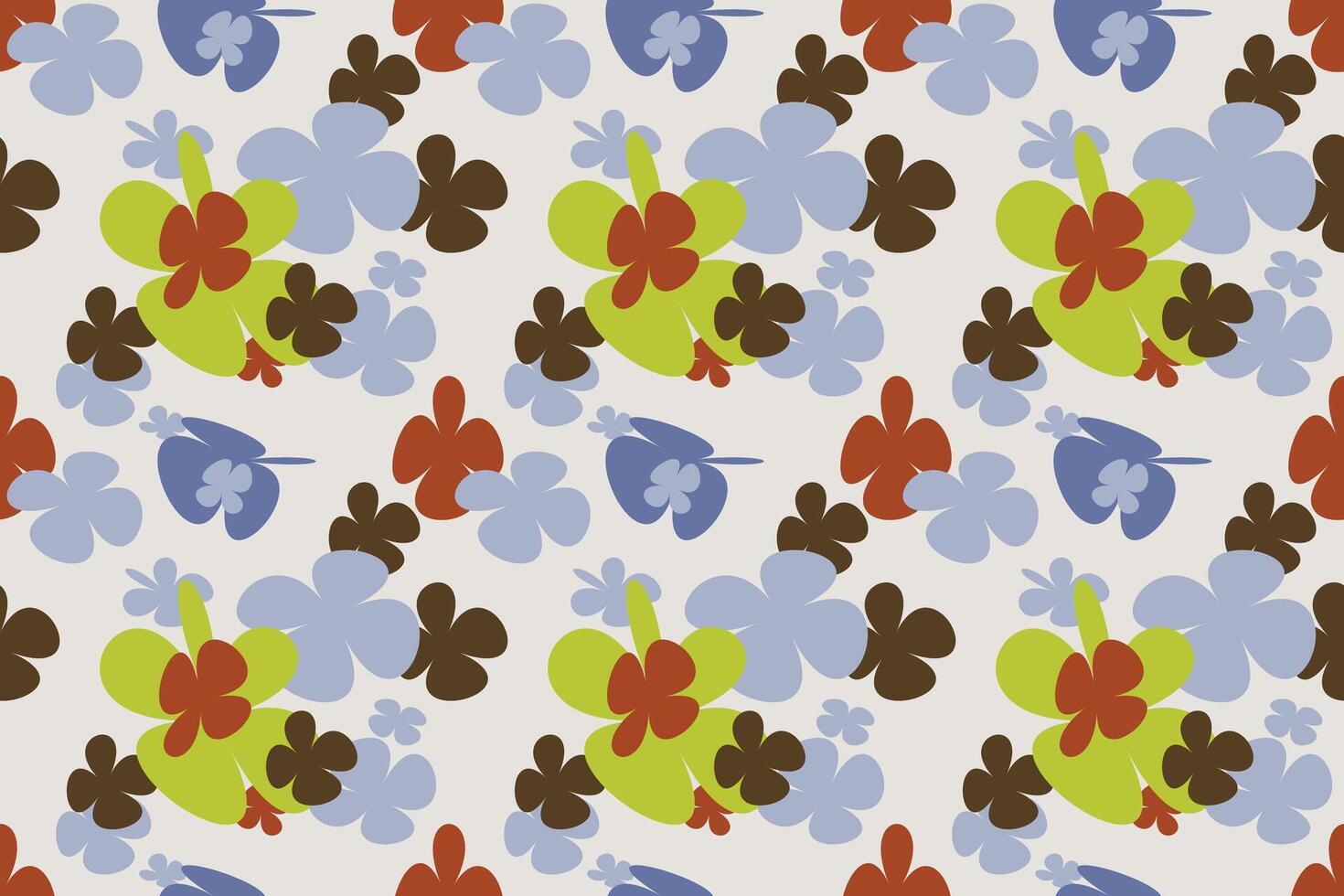 Seamless Floral Pattern With Hand Drawn With Simple Pretty, Little Floral Liberty Seamless Texture Background. Spring, Summer Romantic Blossom Flower Garden Seamless Pattern for Your Designs vector