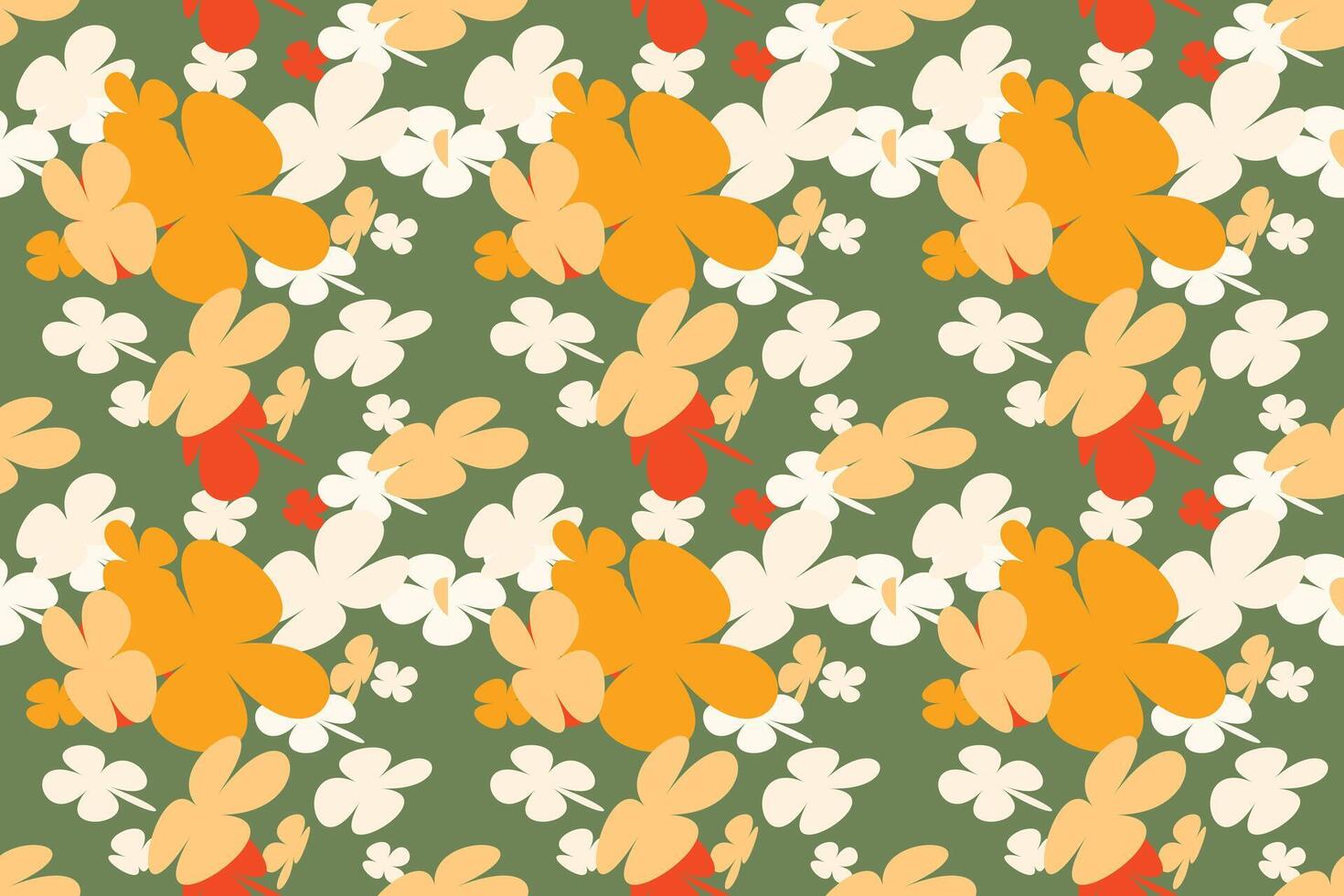 Sweet Flower Seamless Pattern. With Simple Pretty, Little Floral Liberty Seamless Texture Background. Spring, Summer Romantic Blossom Flower Garden Seamless Pattern for Your Designs vector