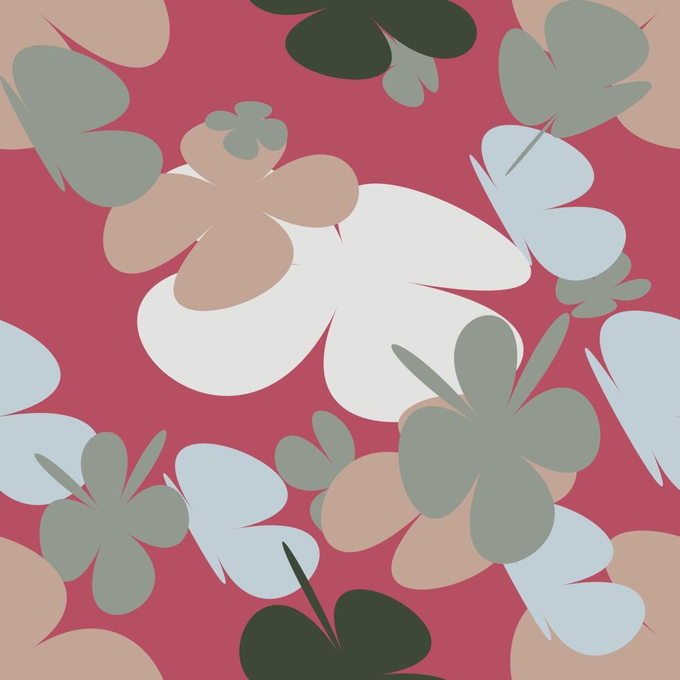 Floral Seamless Pattern With Small Flower With Simple Pretty, Little Floral Liberty Seamless Texture Background. Spring, Summer Romantic Blossom Flower Garden Seamless Pattern for Your Designs vector