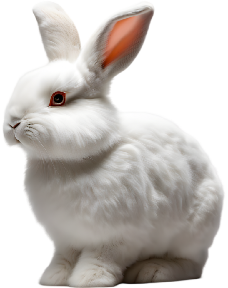 Adorable bunny illustration, soft and cuddly. AI-generated. png