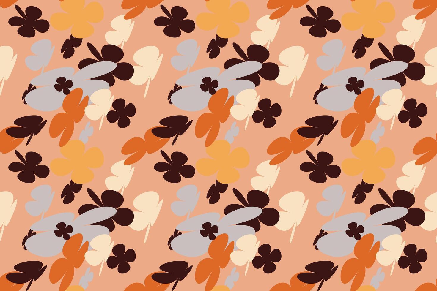 Floral Seamless Pattern With Simple Pretty, Little Floral Liberty Seamless Texture Background. Spring, Summer Romantic Blossom Flower Garden Seamless Pattern for Your Designs vector