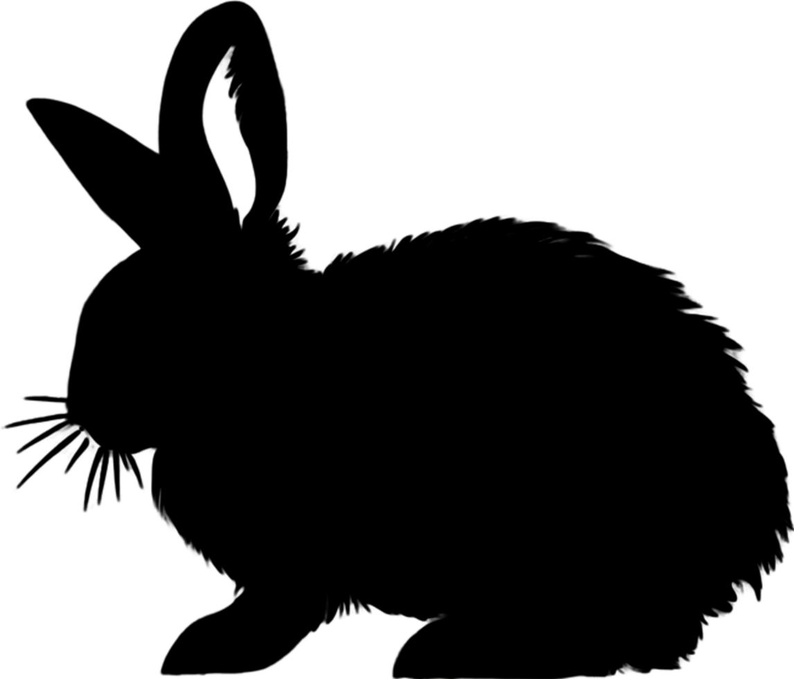 Charming stencil rabbit, perfect for creative projects. AI-generated. png