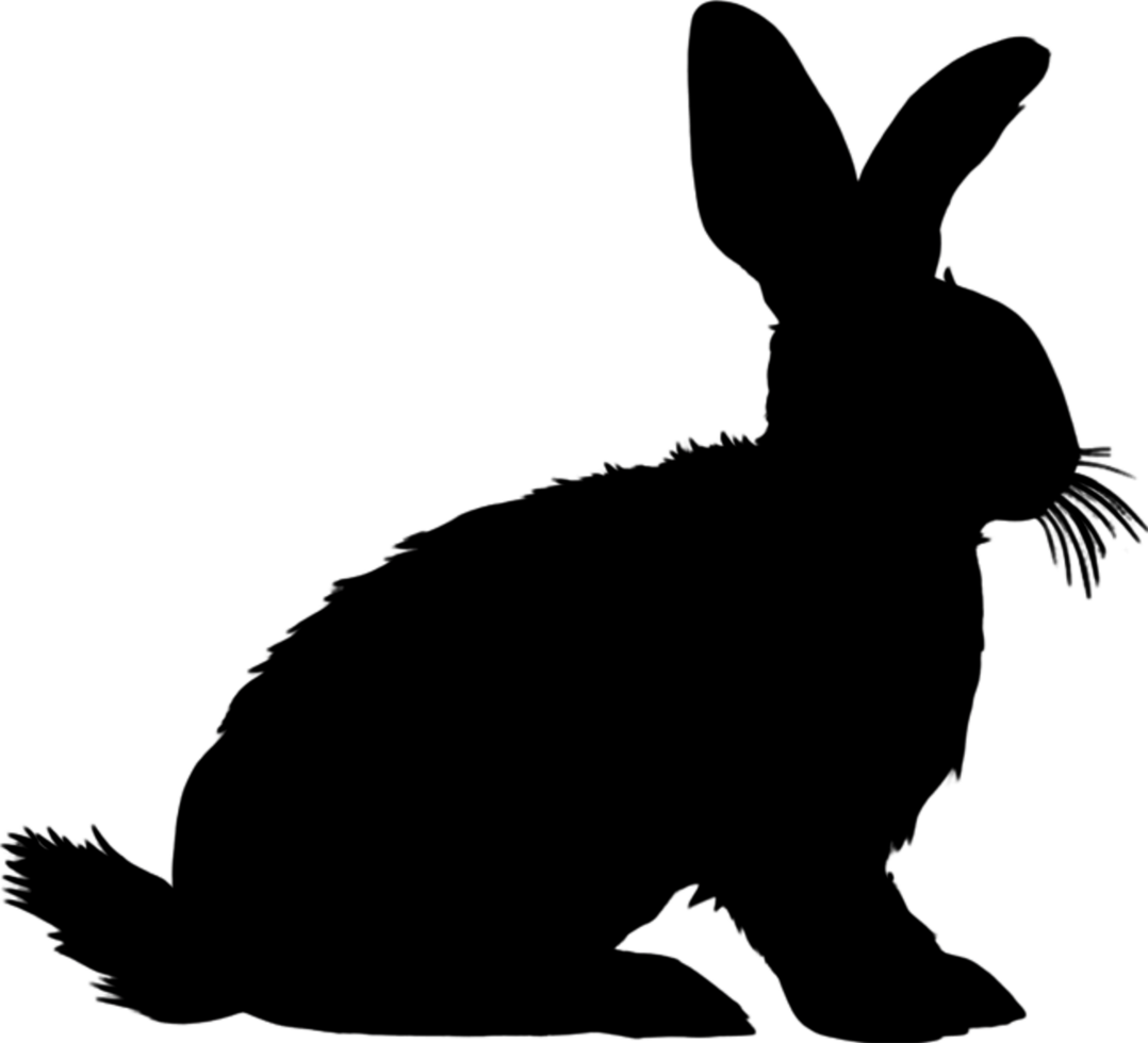 Charming stencil rabbit, perfect for creative projects. AI-generated. png