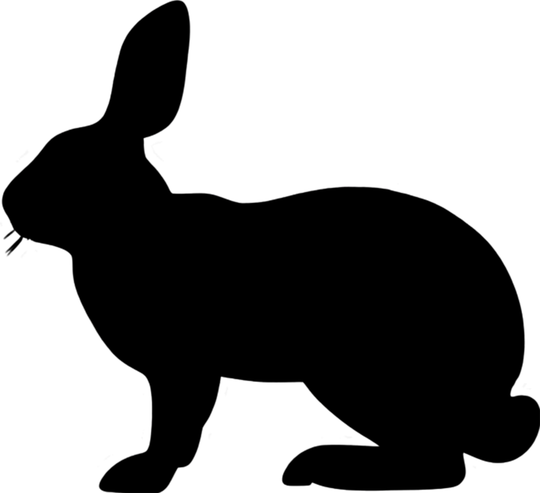 Charming stencil rabbit, perfect for creative projects. AI-generated. png