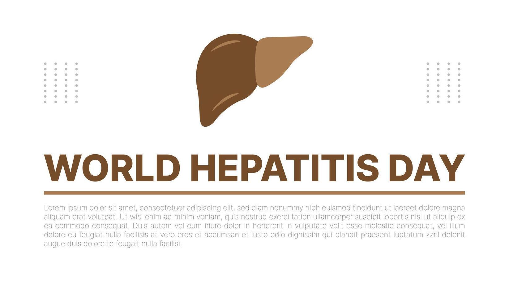 happy world hepatitis day background template use for card design, with minimalist and modern concept, cover, backdrop, heart, lung, international vector