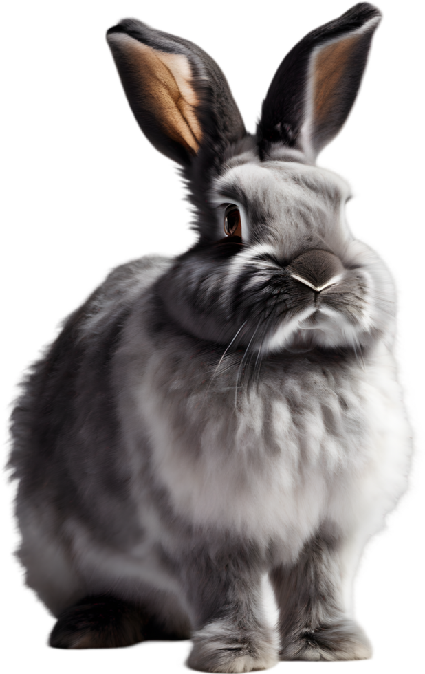 Adorable bunny illustration, soft and cuddly. AI-generated. png