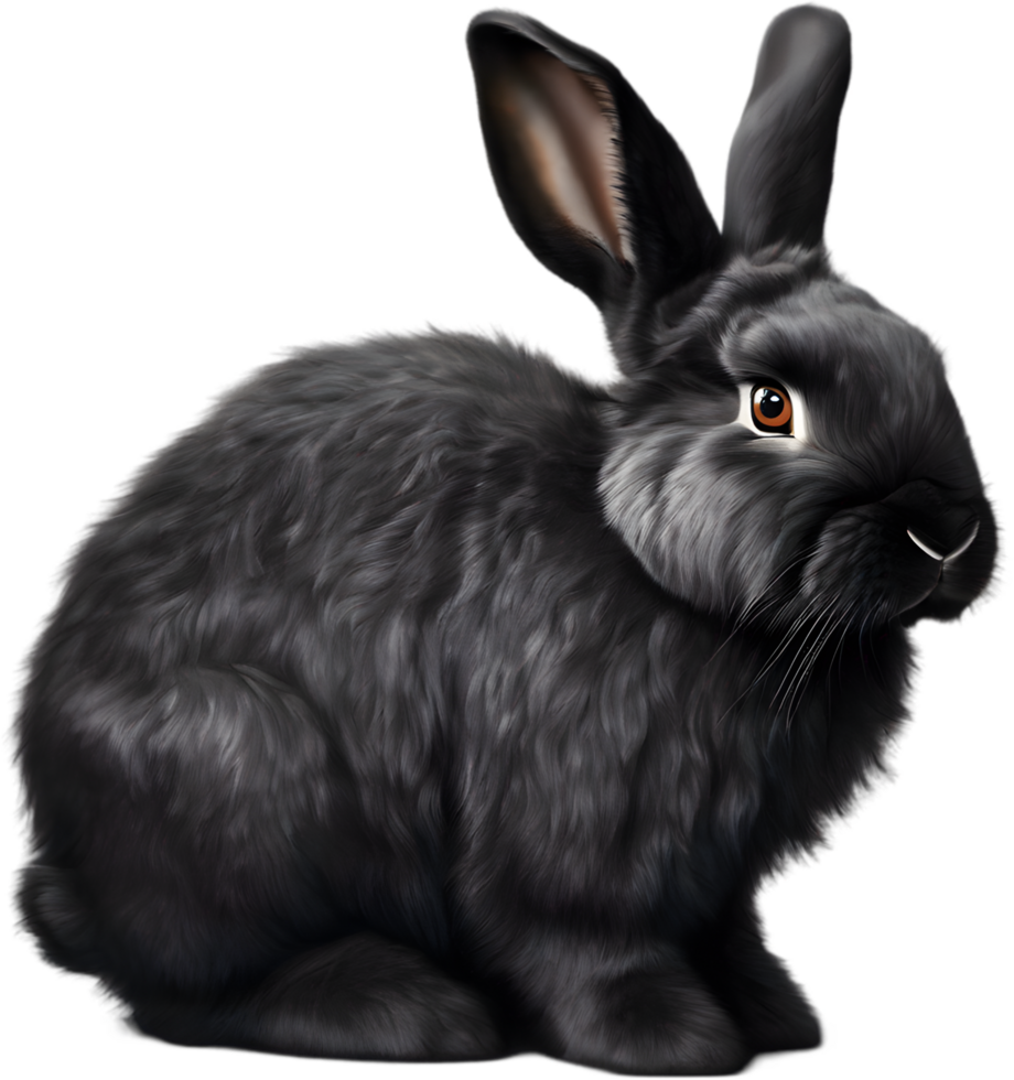 Adorable bunny illustration, soft and cuddly. AI-generated. png