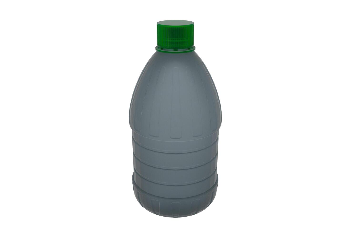 3d rendering large transparent plastic bottle photo