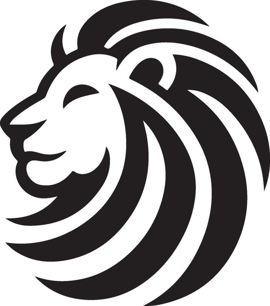 Lion head illustration art vector