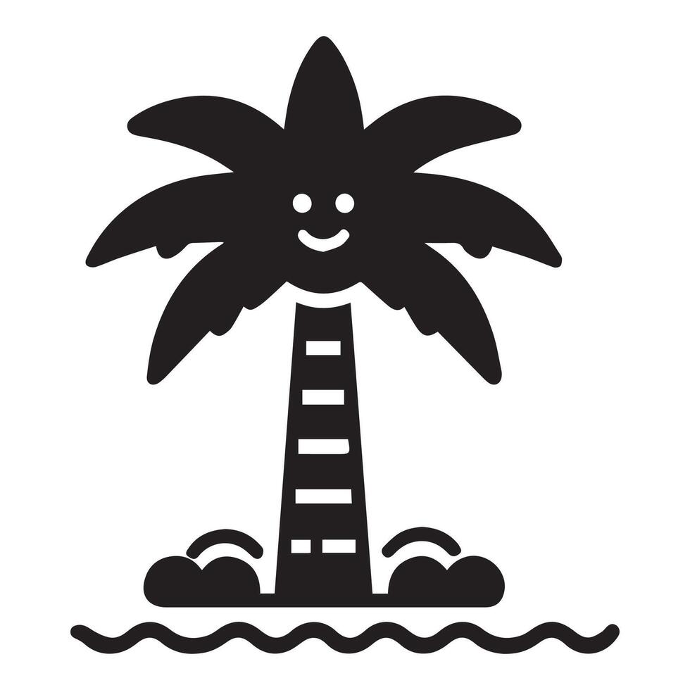 palm icon, palm icon on white background, Palm tree silhouette icon. simple flat illustration, Palm tree summer logo, coconut tree icon. vector