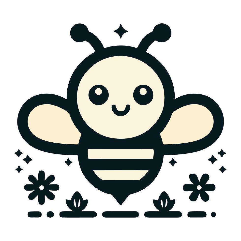 Bumblebee, honey, honey bee icon in modern style for website mobile logo app UI design. simple icon. vector