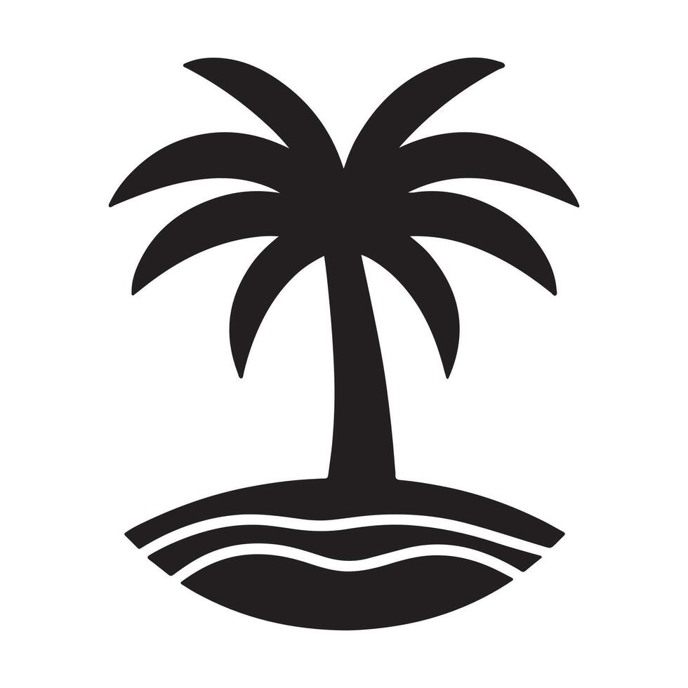 palm icon, palm icon on white background, Palm tree silhouette icon. simple flat illustration, Palm tree summer logo, coconut tree icon. vector
