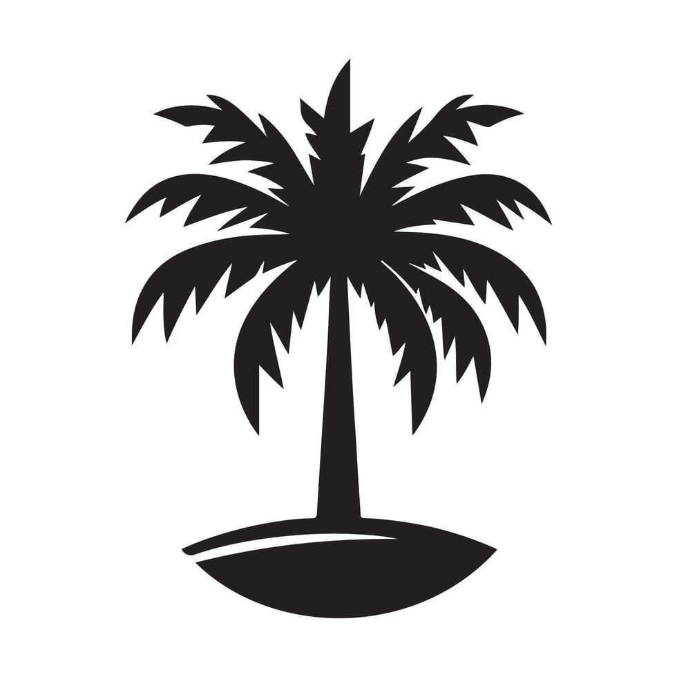 palm icon, palm icon on white background, Palm tree silhouette icon. simple flat illustration, Palm tree summer logo, coconut tree icon. vector