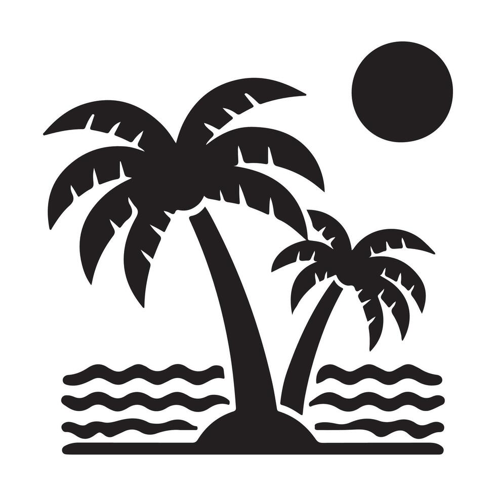 palm icon, palm icon on white background, Palm tree silhouette icon. simple flat illustration, Palm tree summer logo, coconut tree icon. vector