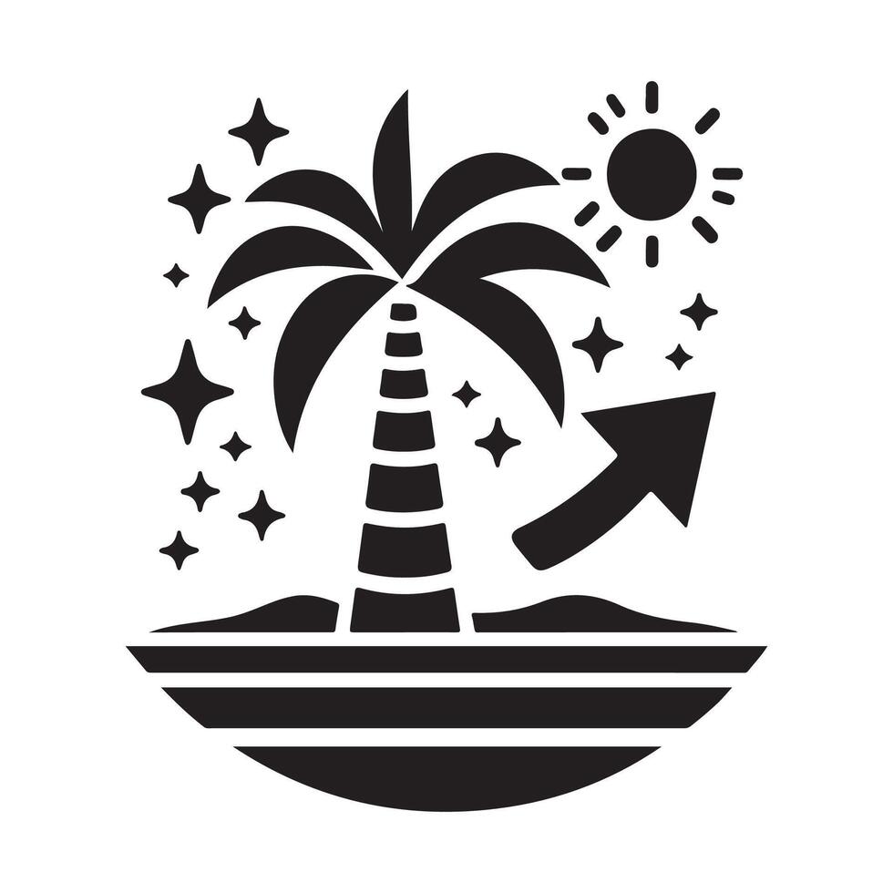 palm icon, palm icon on white background, Palm tree silhouette icon. simple flat illustration, Palm tree summer logo, coconut tree icon. vector