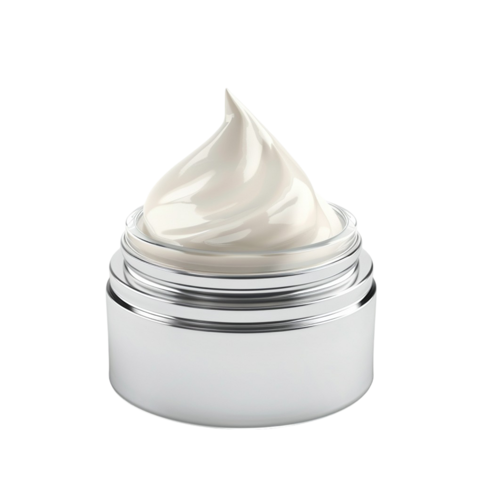 Cream Jar with Cream on a transparent background png