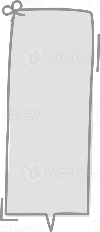 Hand draw doodle minimal speech bubble balloon, icon sticker memo keyword planner text box banner png