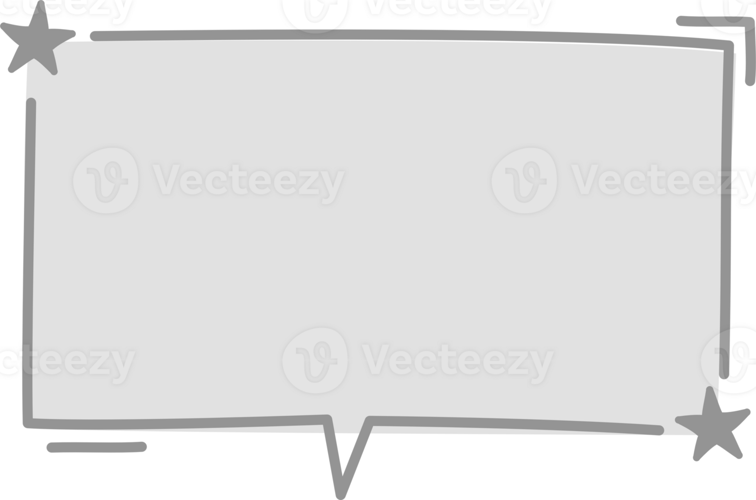 Hand draw doodle minimal speech bubble balloon, icon sticker memo keyword planner text box banner png