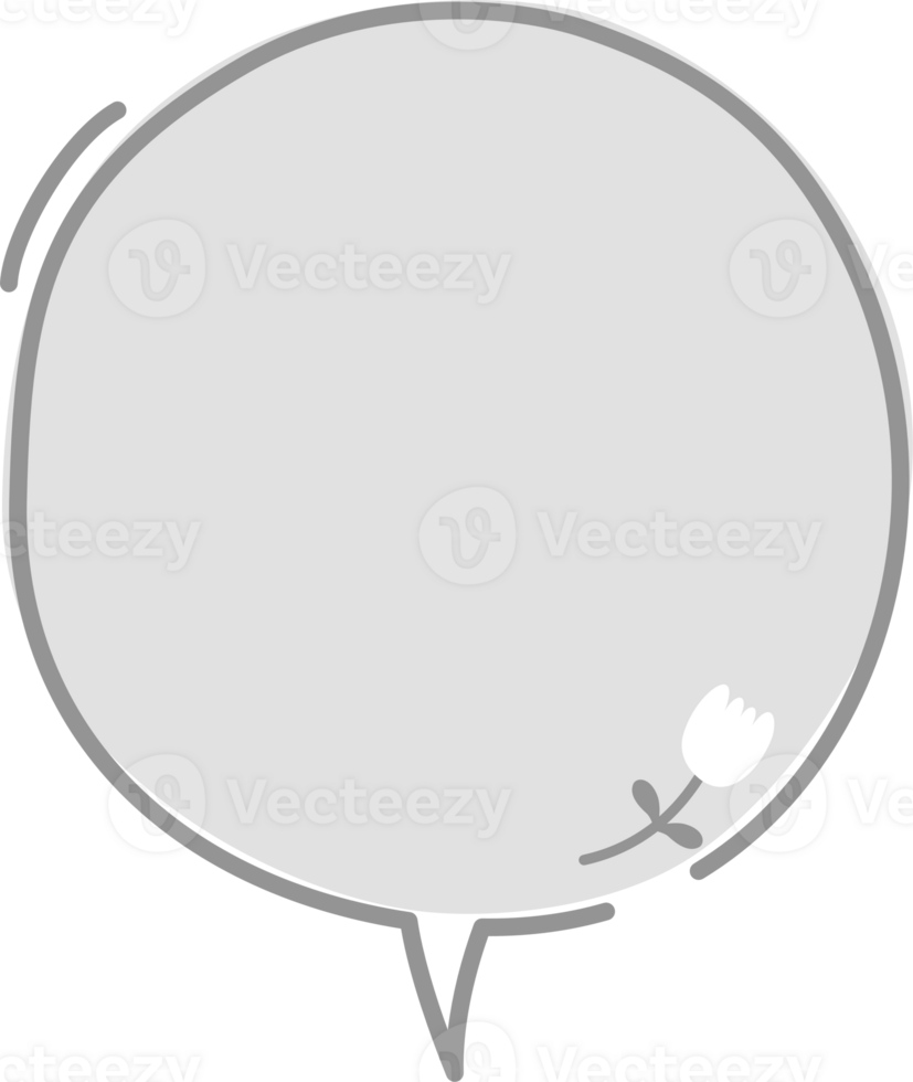 Hand draw doodle minimal speech bubble balloon, icon sticker memo keyword planner text box banner png