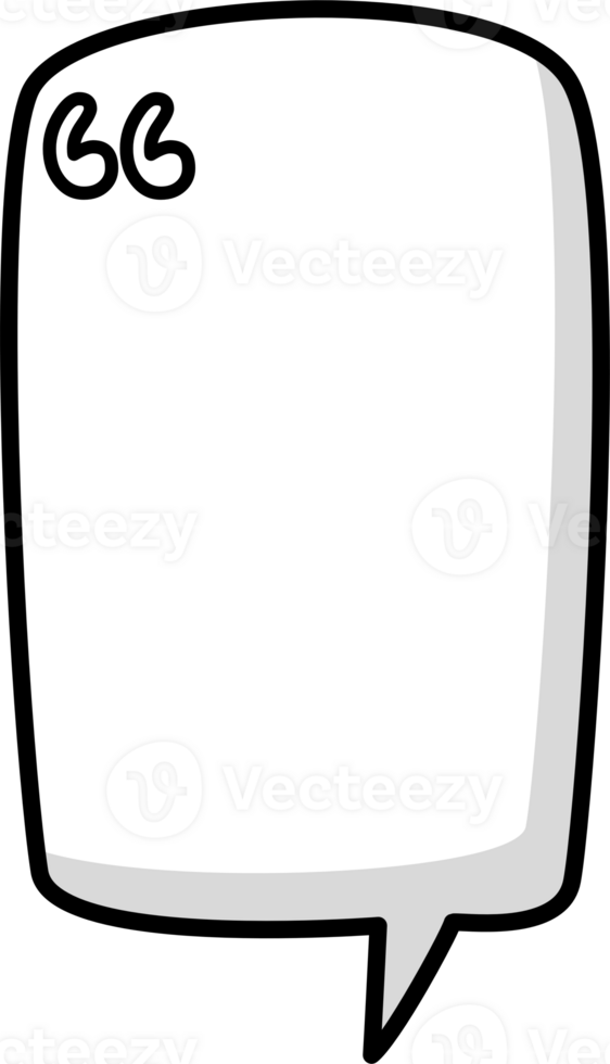 Black and white color speech bubble balloon with quotation marks, icon sticker memo keyword planner text box banner png