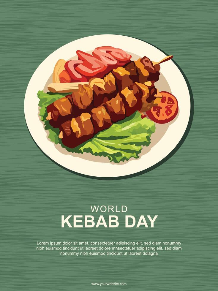 World Kebab Day background. vector