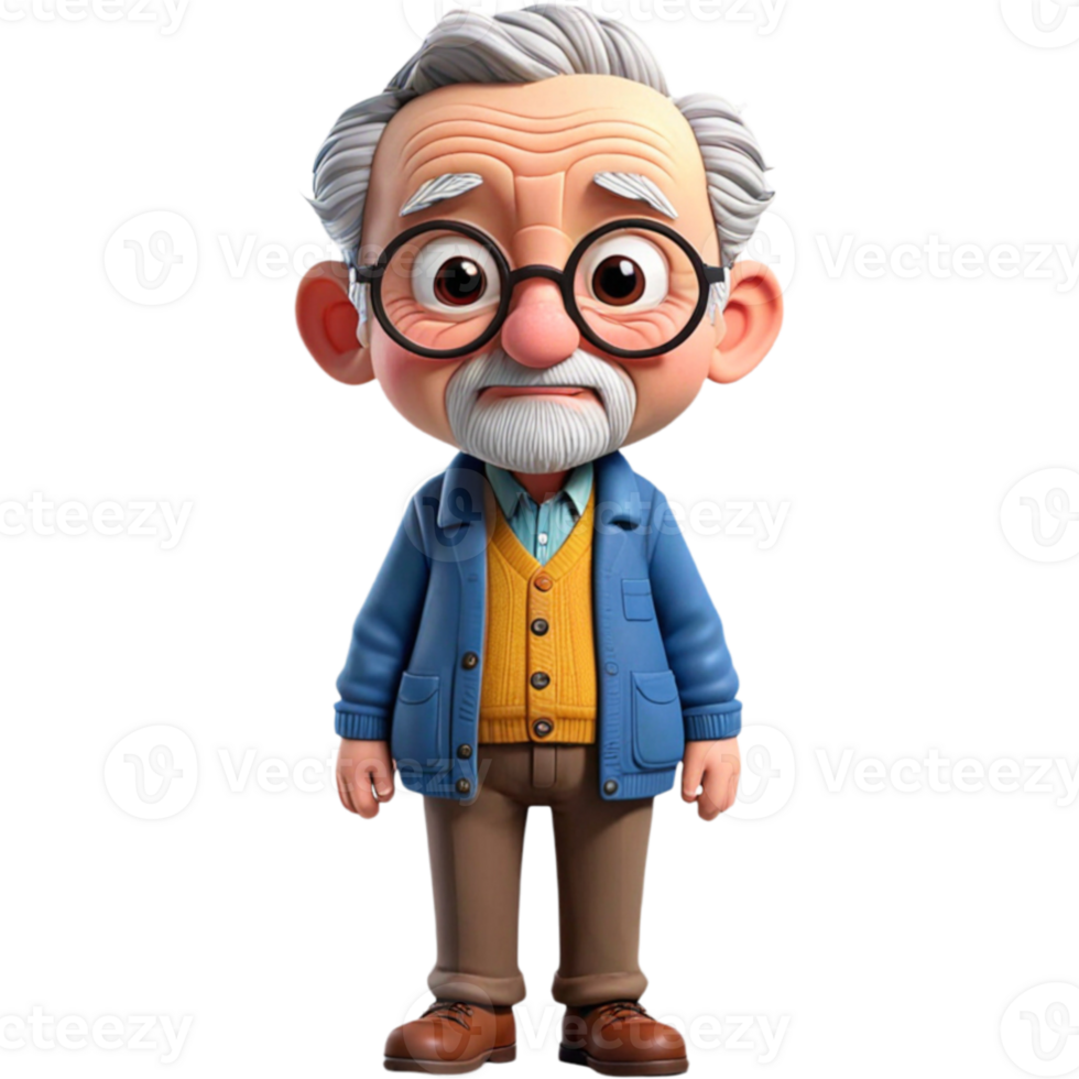 Old Man Cartoon Character png