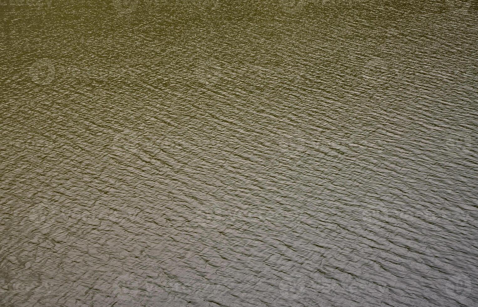 The texture of dark river water under the influence of wind, imprinted in perspective. Horizontal image photo