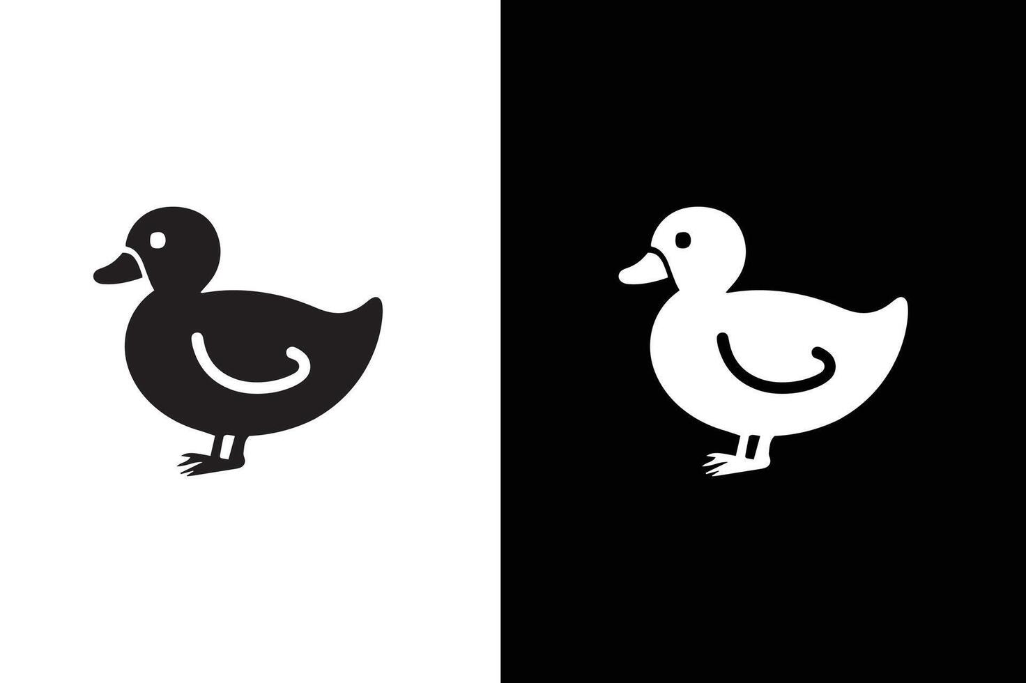 Duck icon , filled flat sign, solid pictogram isolated on white background vector
