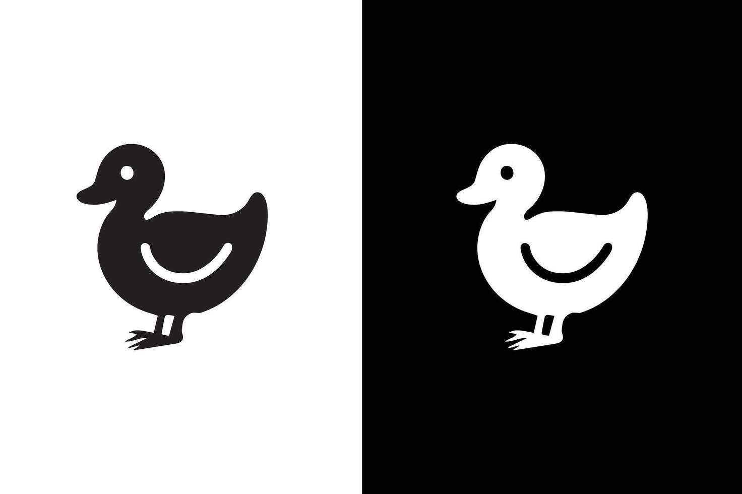 Duck icon , filled flat sign, solid pictogram isolated on white background vector