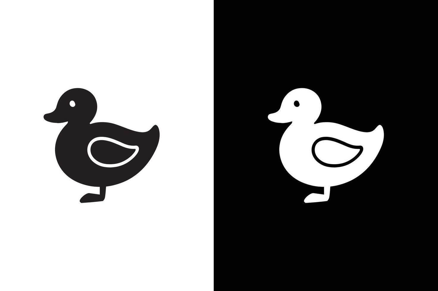 Duck icon , filled flat sign, solid pictogram isolated on white background vector