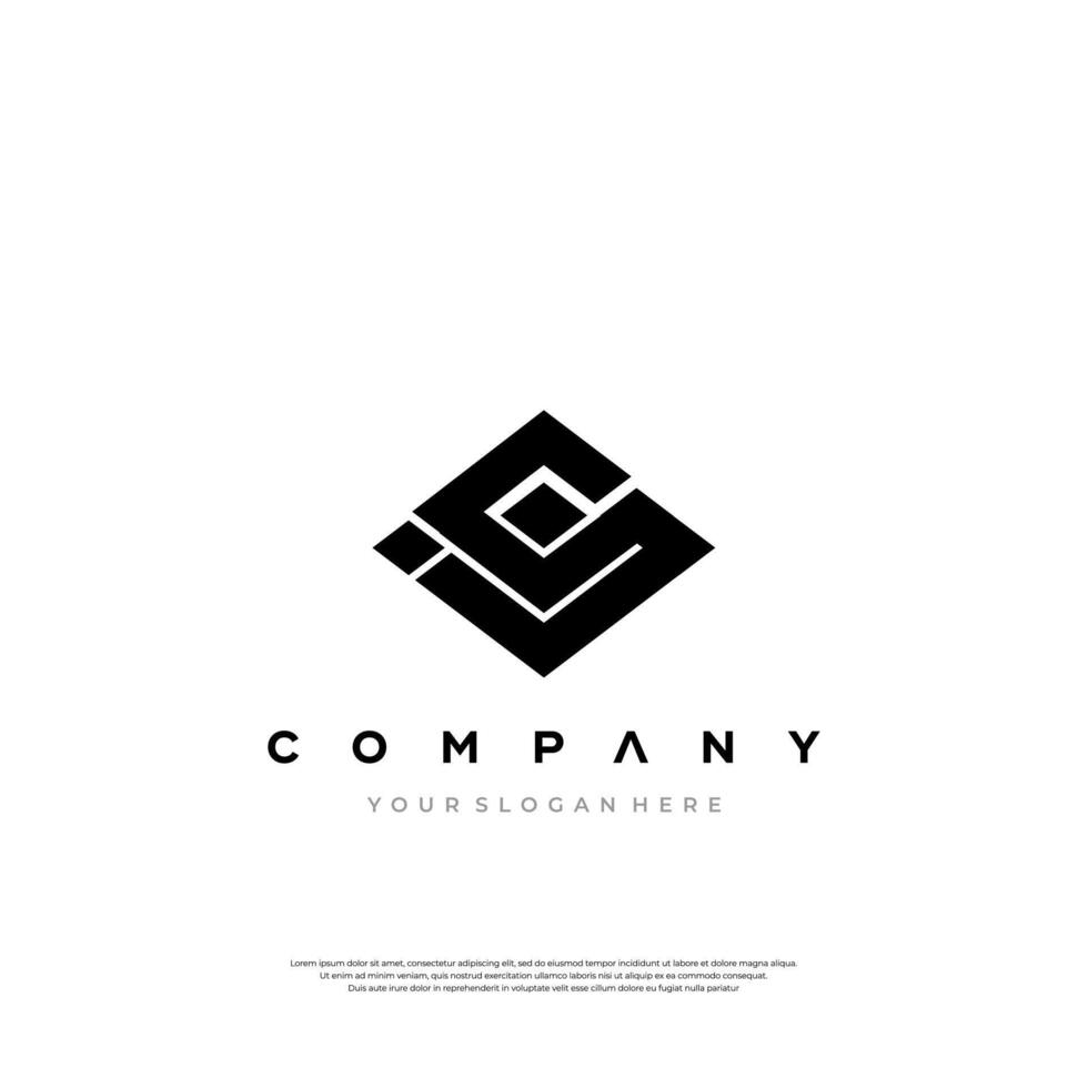 Initial letter S logo template with two hand line art simplicity illustration in flat design monogram symbol vector