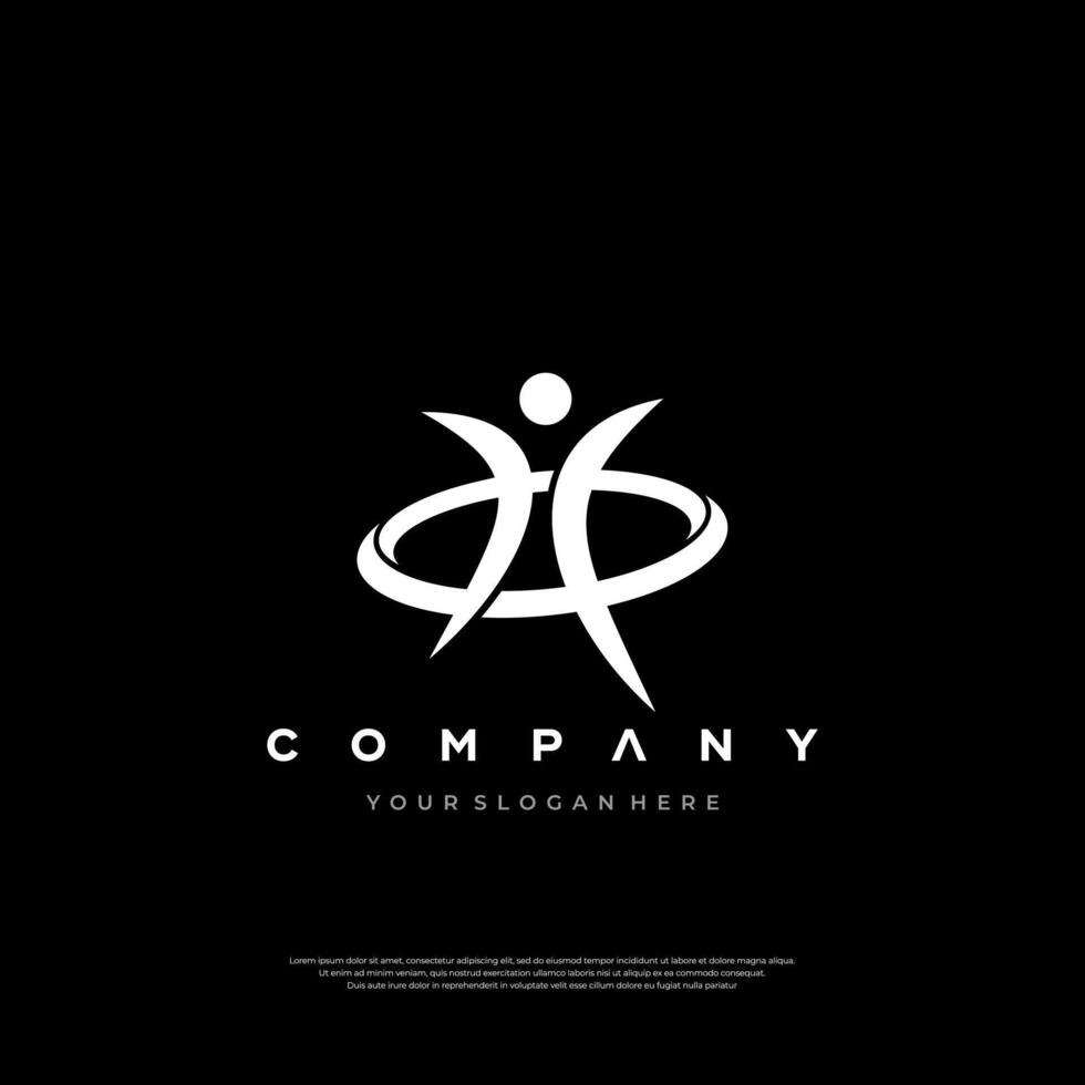 Energetic Silhouette Logo vector