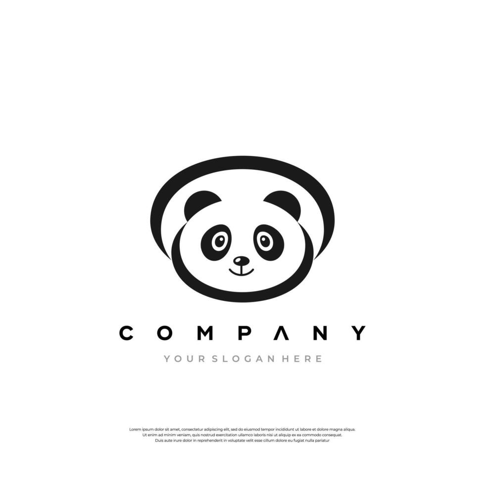 Elevate your brand with this sleek panda bear logo design template vector
