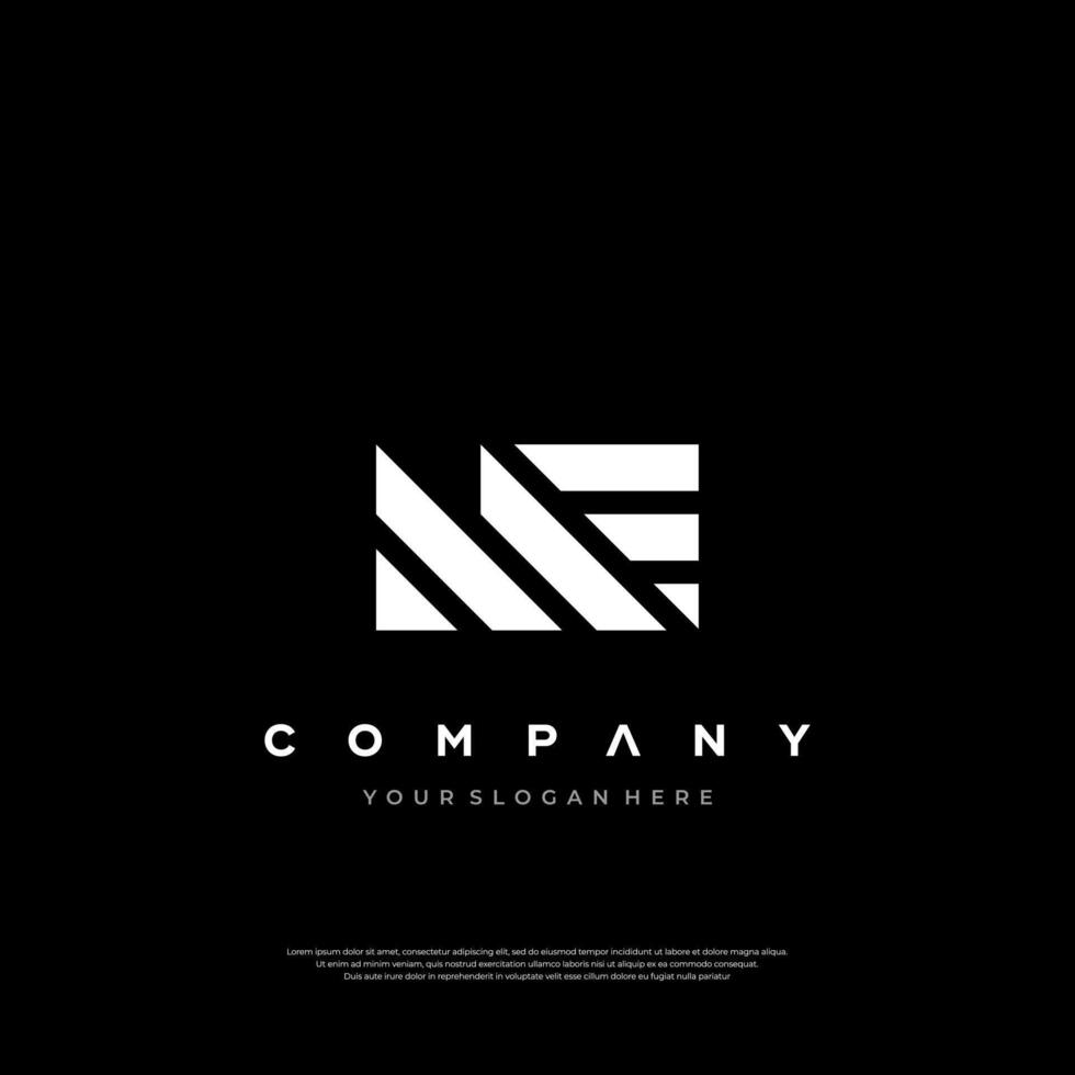 Geometric ME Initials Logo vector