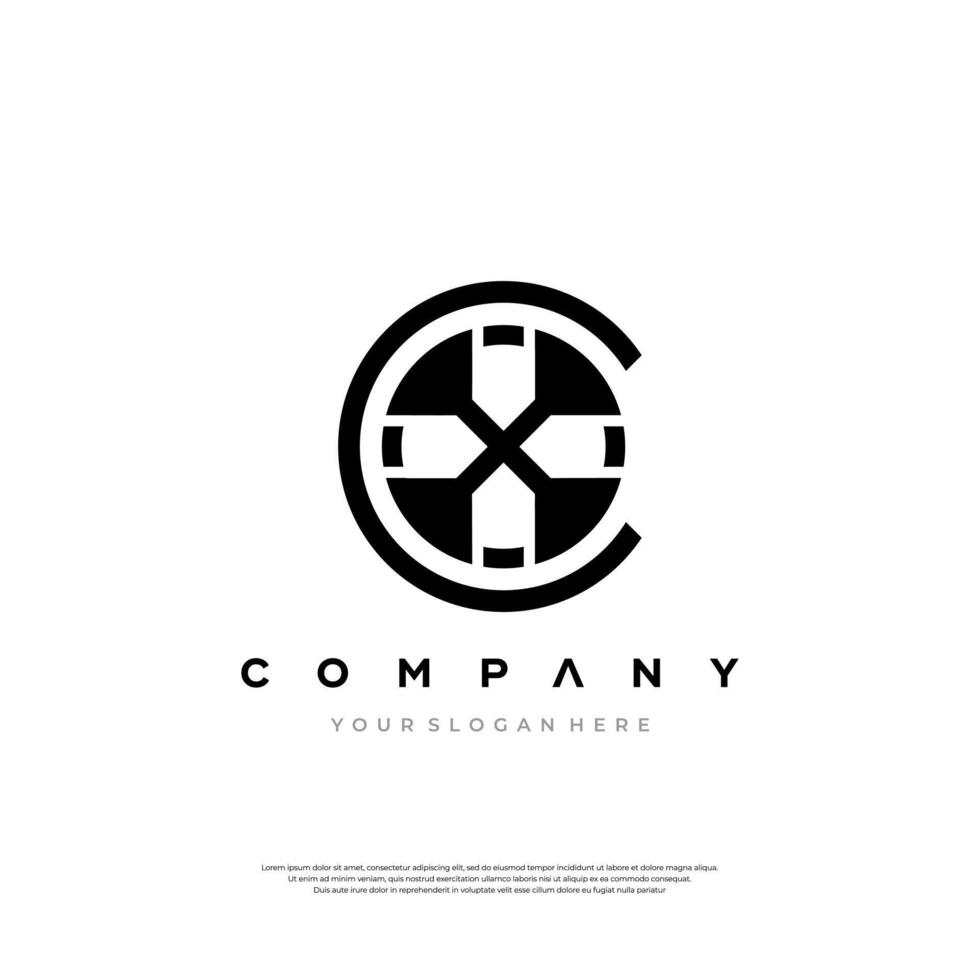 Letter design X speed branding logo symbol vector