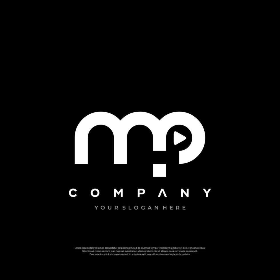 MP letter logo design on luxury background. PM monogram initials letter logo concept. MP icon design. PM elegant and Professional letter icon design on black background. M P PM MP vector