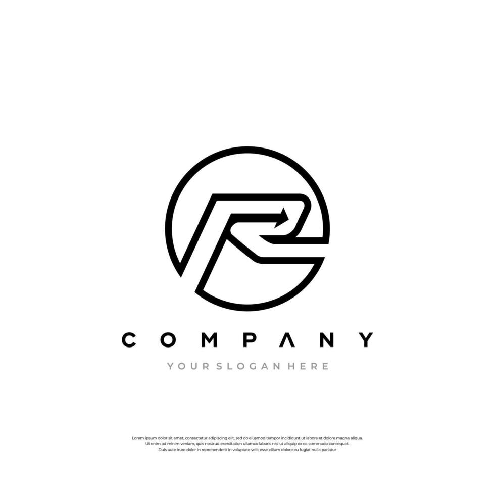 Letter R logo design inspiration logo vector