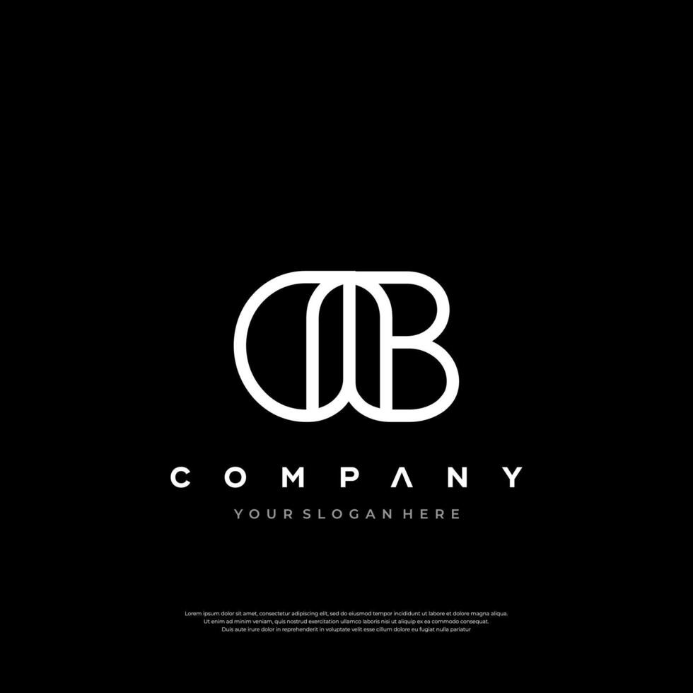 BD B D alphabet letter logo icon combination. Creative design for company and business vector