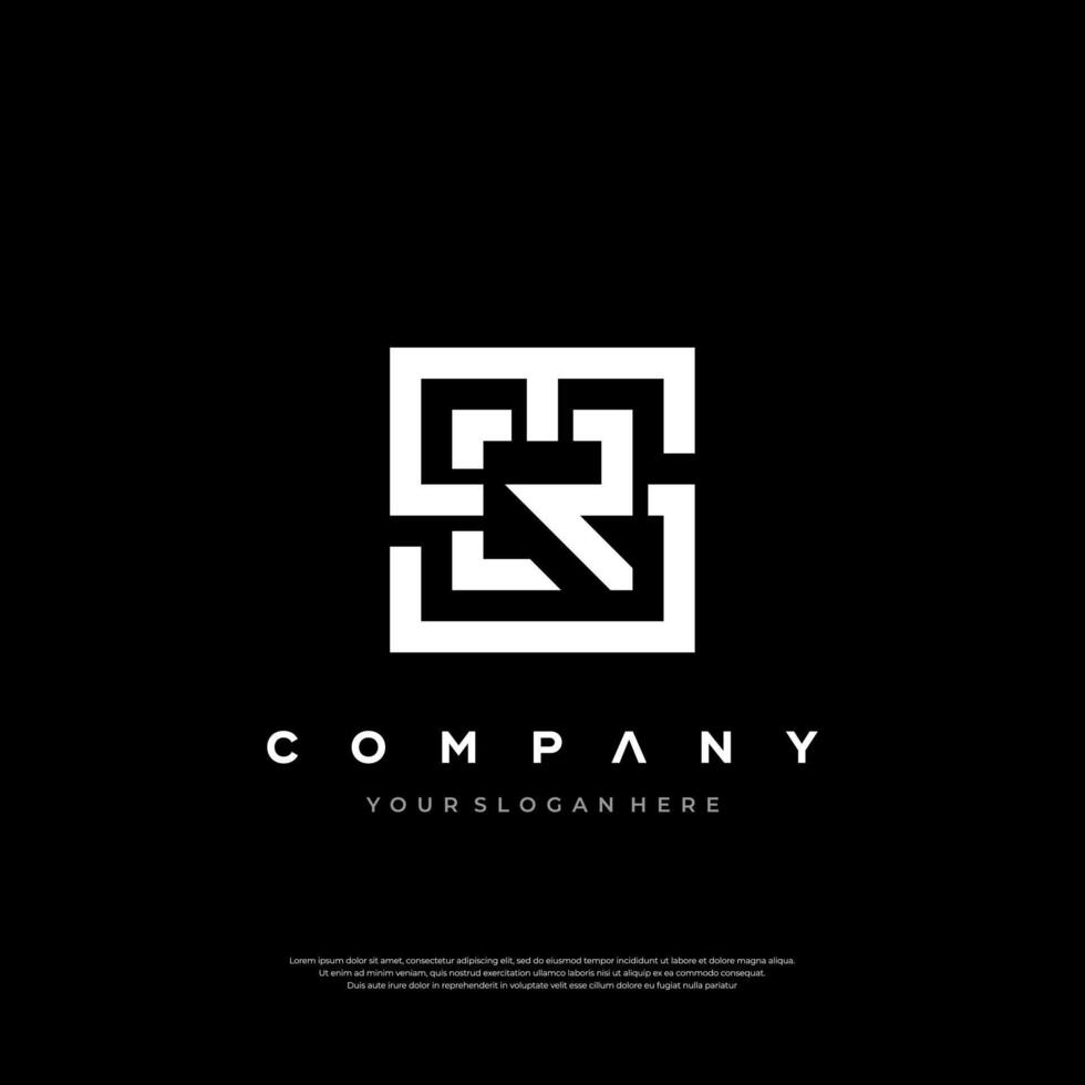 Letter TR logo icon design template elements Premium Design vector