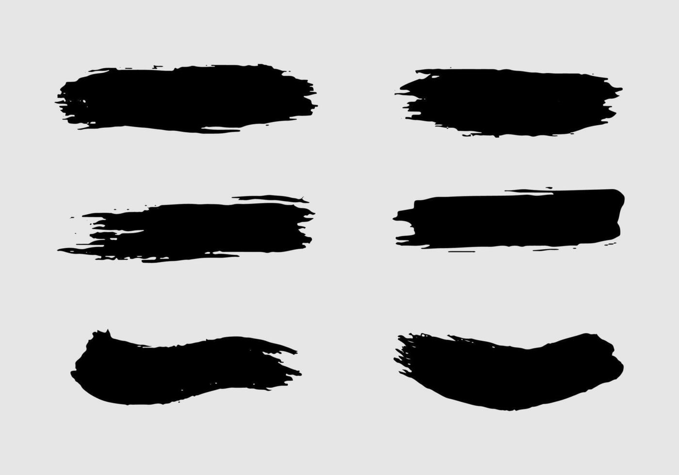illustration of black brushstrokes on a white background vector