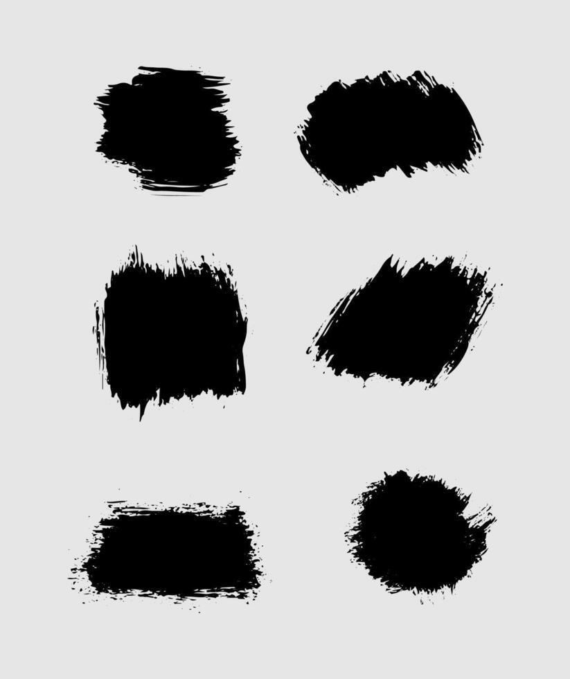 illustration of black brushstrokes on a white background vector
