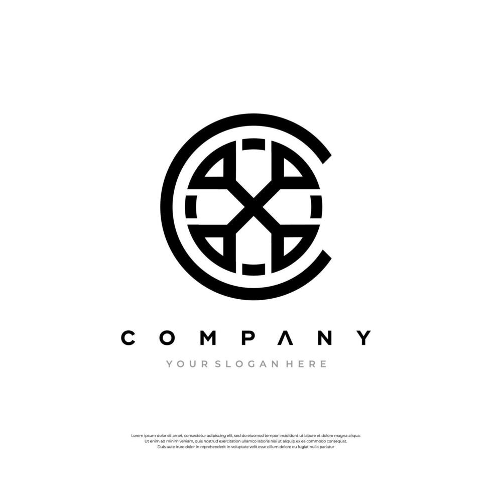 Modern Trendy Minimal Monogram X For Business, Initial Based letter X Icon Logo vector