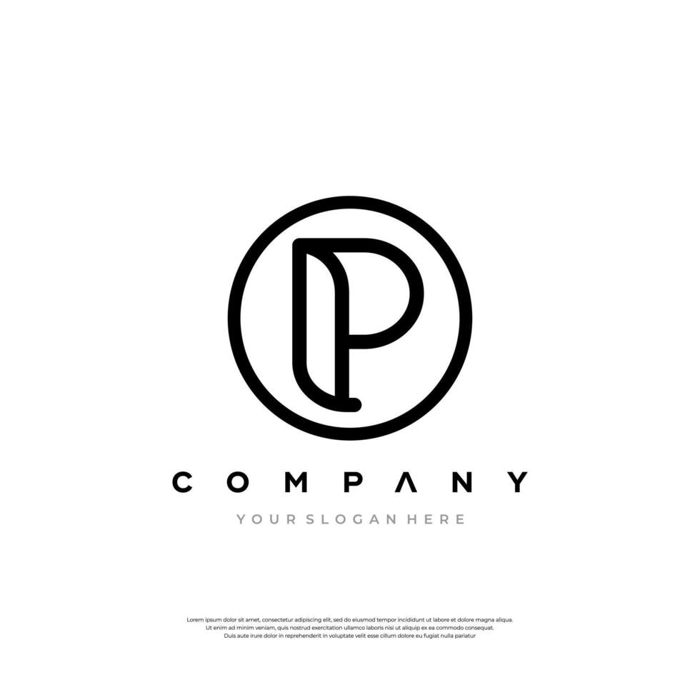 Unleashing P Innovative and Sleek Logo Creations vector
