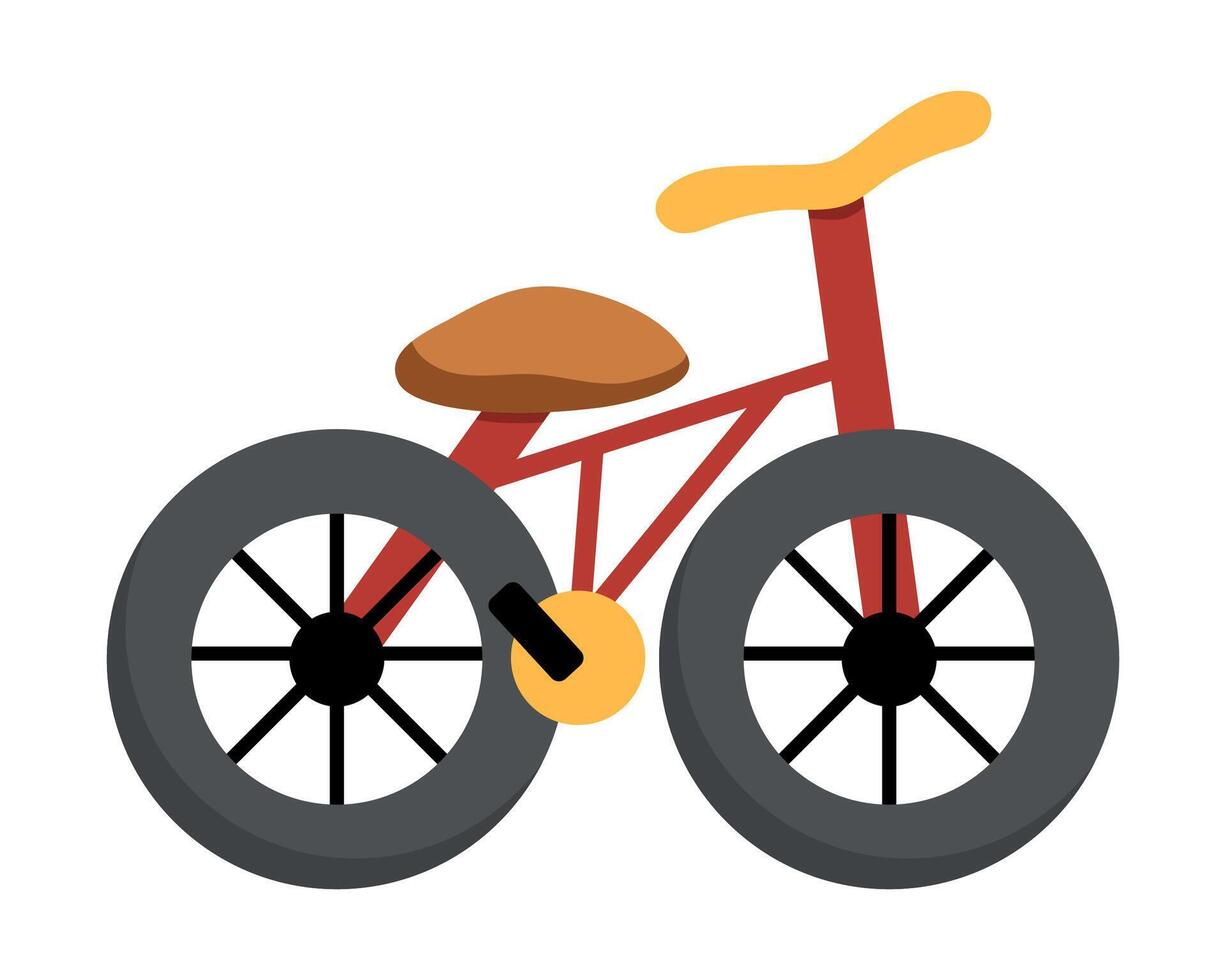 bicycle icon. Flat bike illustration isolated on white background. Active sport equipment sign. Simple active hobby picture. Alternative ecological transportation concept vector